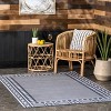 Nuloom Lacie Multi Striped Machine Washable Pet Friendly Indoor/Outdoor Area Rug, 4' x 6', Blue - 2 of 4