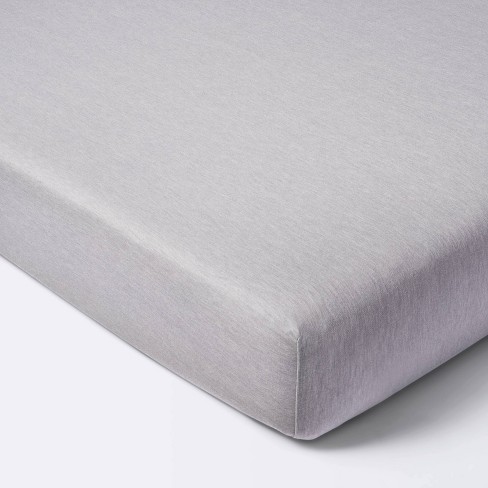 Polyester Rayon Fitted Crib Sheet - Solid Gray - Cloud Island™ : Target