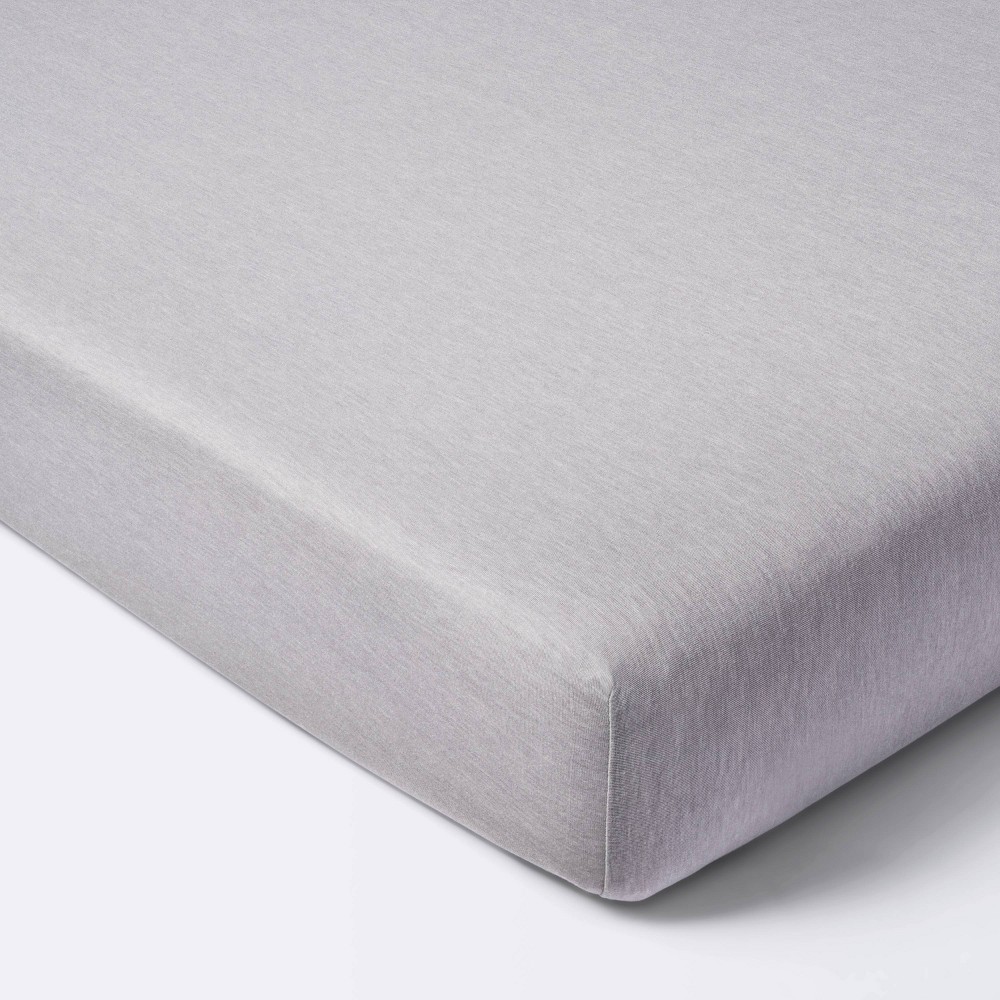 Photos - Bed Linen Polyester Rayon Fitted Crib Sheet - Solid Gray - Cloud Island™