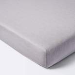 Polyester Rayon Fitted Crib Sheet - Solid Gray - Cloud Island™