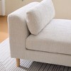 Hrinhom 83.1"W Modern Chenille Bed-end Bench, Recliner with Two Pillows, Wooden Legs - 3 of 4