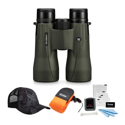 Vortex Optics Viper HD 12x50 Roof Prism Binocular with Glasspak Harness Bundle