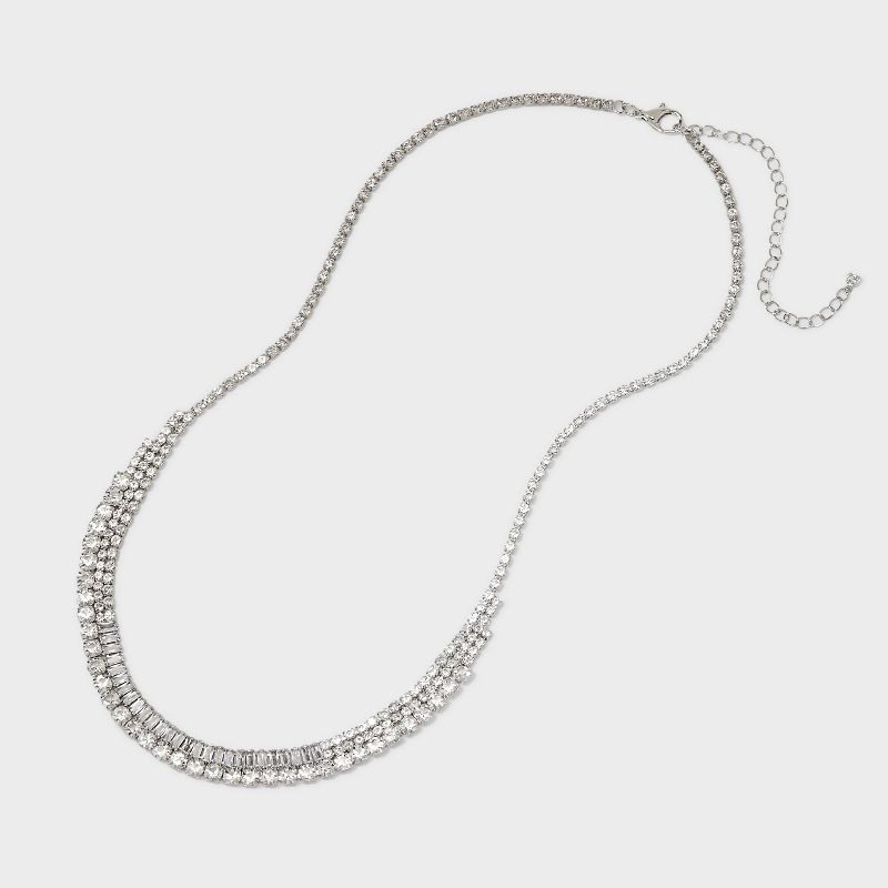 Stone Chain Necklace - Silver, 3 of 5