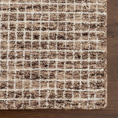 Melrose Brown Hand-Tufted Wool 4' x 6' Area Rug