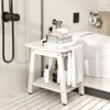 Costway Shower Bench Seat HIPS Shower Stool w/Handle Shower Head & Soap Holder - 2 of 4