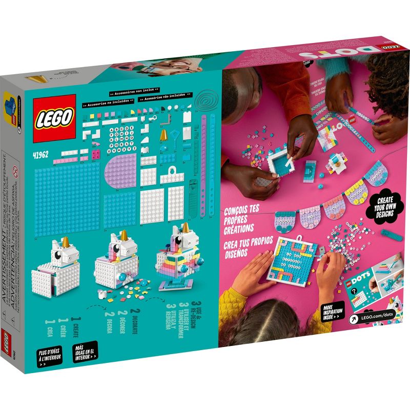 LEGO DOTS Unicorn Creative Family Pack Toy Crafts Set 41962, 5 of 15