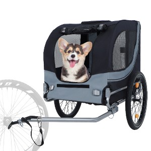 Lyngins All-Terrain 66LBS Pet Bike Trailer, Large Foldable Dog Stroller with Weatherproof Oxford Fabric, Pet Carrier with Steel Frame for Cycling - 1 of 4