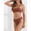 INSPIRE CHIC Women's Adjustable Spaghetti Straps Bikini Sets Ribbed High Waist Bottoms Swimwear Bathing Suits 2 Pieces - 2 of 4
