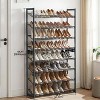 Shoe Rack, 8-Tier Shoe Organizer, Metal Shoe Storage for Garage, Entryway, Set of 2, 4-Tier Stackable Shoe Shelf - 2 of 4