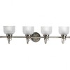 Progress Lighting Archie Collection 4-Light Wall Light in Antique Nickel with Prismatic Glass Shade - 3 of 4