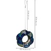 Sunnydaze Outdoor Garden Patio Glass Round Flower Shaped Hanging Fly-Through Bird Feeder - 10" - Indigo - 3 of 4