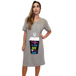 Just Love Short Sleeve Nightgown Sleep Dress for Women Sleepwear - 1 of 3