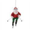 Glass Skiing Santa Oranment (Set of 6) - 4 of 4
