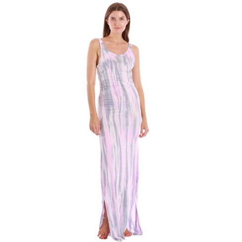 Riviera Sun Womens Tie Dye Maxi Dress - Side Slit Knit Sundress For ...