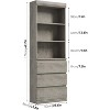 COZONY 70" Tall Bookcase with 3 Drawers & 3 Open Shelves - Modern Wooden Storage Cabinet for Living Room, Office - 2 of 4