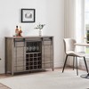 Coffee Bar Cabinet with Storage,47" Wine Bar Cabinet with Sliding Barn Door - 2 of 4