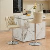 Swivel Velvet Barstools, Modern Upholstered Chrome base Bar Stools with Backs Comfortable Tufted for Home Pub and Kitchen Island-Set of 2 - 4 of 4
