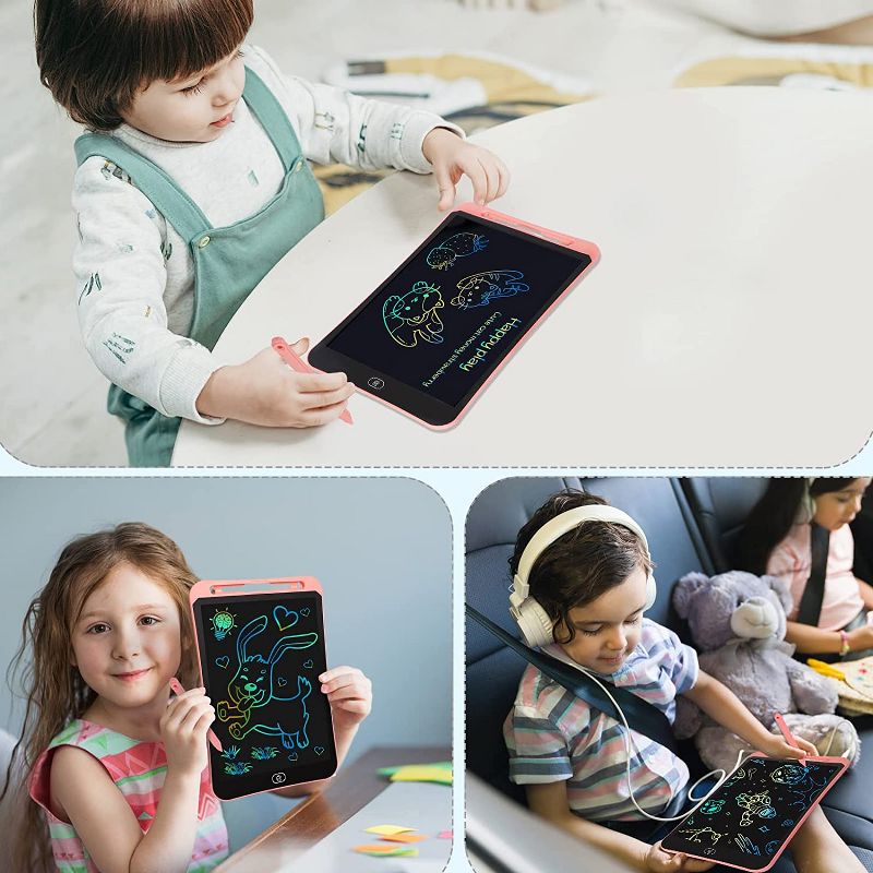 Link Kids LCD 10inch Color Writing Doodle Board Tablet Electronic Erasable Reusable Drawing Pad Educational Learning Toy Multicolor 3 Pack, 3 of 7
