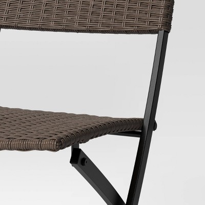 Wicker Outdoor Portable Folding Chair Light Brown - Room Essentials&#8482;_4