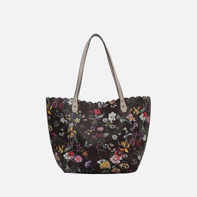 MKF Collection Floral Tote Reversible Bag with Crossbody Pouch, Danielle 2-Piece Set – MKF Collection K – Coffee Beige — фото 4