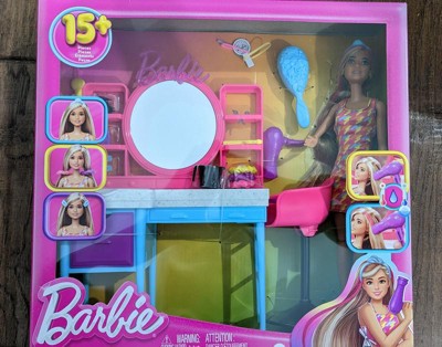 Barbie doll on sale salon set