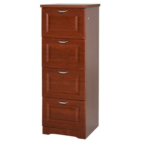 Homcom 3 Drawer Office Storage Cabinet, Under Desk Cabinet With Wheels,  Brown Wood Grain : Target
