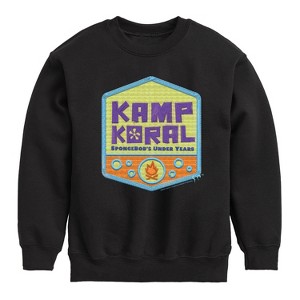Boys' - SpongeBob SquarePants - Kamp Koral Kamp Koral Logo Badge Graphic Long Sleeve Fleece Sweatshirt - 1 of 4