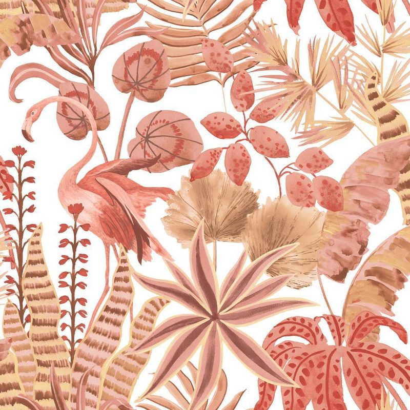 Tempaper Flamingo Daydream Pink Sunset Peel and Stick Wallpaper, 1 of 7