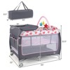 Infans 4 in 1 Baby Playard Portable Infant Nursery Center w/ Zippered Door Colorful - 2 of 4