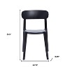 HomeRoots Set of Four Black Heavy Duty Plastic Dining Side Chairs - 3 of 4