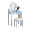 Makeup Vanity Table and Stool Set - 2 of 4