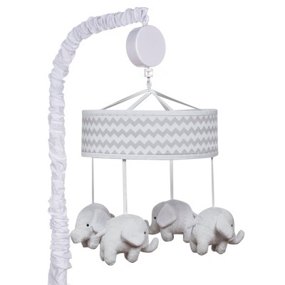 Trend Lab Musical Nursery Crib Mobile - Chevron Gray