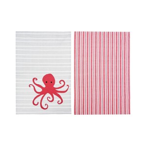 C&F Home Octopus Stripe Printed Kitchen Towel Set of 2 - 1 of 3