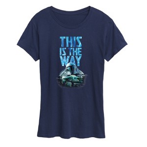 Women's - Star Wars - The Mandalorian This Is The Way Hyperspace Short Sleeve Graphic T-Shirt - 1 of 4