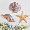 Collections Etc Coastal Seashell Metal Wall Decor - Set of 3 - 2 of 2