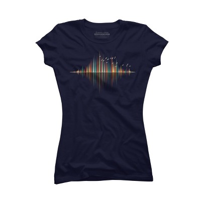 Junior's Design By Humans Nature's Music - Sound Wave By NomAdartStudio T-Shirt