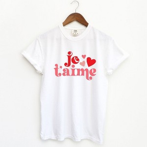 Simply Sage Market Women's Je T'aime Short Sleeve Garment Dyed Tee - 1 of 4