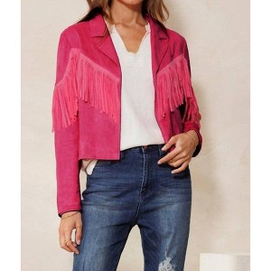 Women's Cropped Fringe Jacket - Oddi - 1 of 3