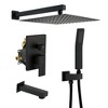 CASAINC 12" Wall Mounted Shower System with Bathtub Faucet - 2 of 4