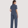 Anna-Kaci Lounge Women's 3-Piece Pajama Set with Bralette Top, Button Down Shirt, and Wide Leg Pants - 4 of 4
