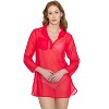 HAPPY BAY Women's Beachwear Swimsuit Coverups for Women Summer Swim Beach Cover Ups for Women Bikini Dress Tops Cover Up for Women M Pink,Solid - 4 of 4