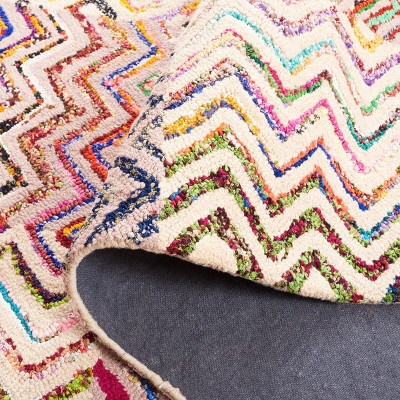 Hand-Tufted Multicolor Wool Round Area Rug, 4' Diameter