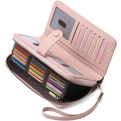 Acoinel Leather RFID Blocking Wallet with Wristlet Strap