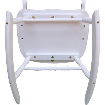 Traditional Unfinished Solid Wood Kids Rocker for Nursery and Playroom