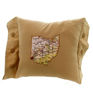 Home Decor 13.0 Inch Ohio Home Is Where The Heart Is Pillow Hand Made America Novelty Plush Pillows - 1 of 3