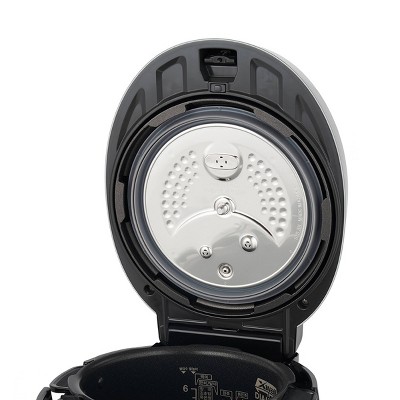 Cuckoo 6-Cup Black and Bronze Stainless Steel Electric Rice Cooker