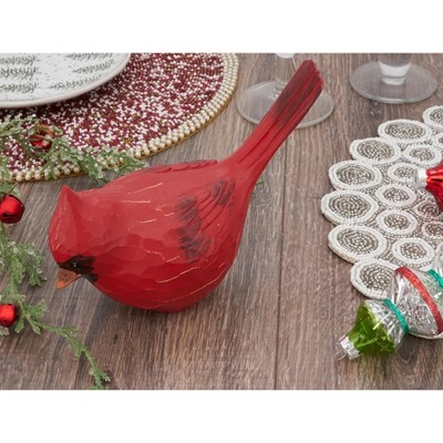 Red Resin Cardinal Figurine Home Accent