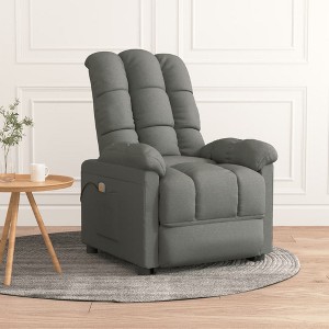 VidaXL Massage Chair Dark Gray Fabric - 1 of 4