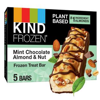 KIND Frozen Mint Chocolate Almond Plant Based Dessert Bar -5ct