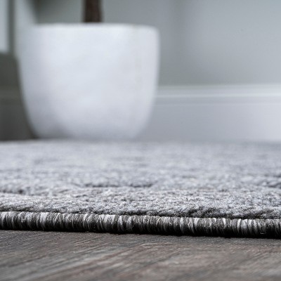 Dark Gray Geometric Reversible Indoor/Outdoor Area Rug